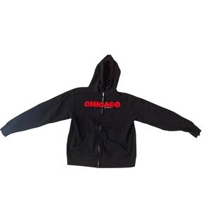 Chicago The Musical Zip Hoodie Small Official Merch Broadway Play NYC Black